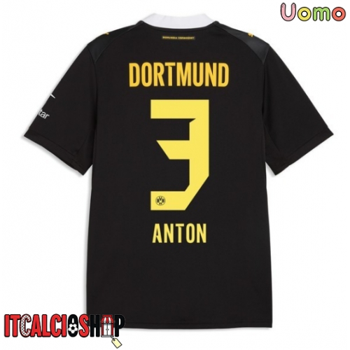 Borussia Dortmund Waldemar Anton #3 Seconda Maglia 2026-27 Manica Corta